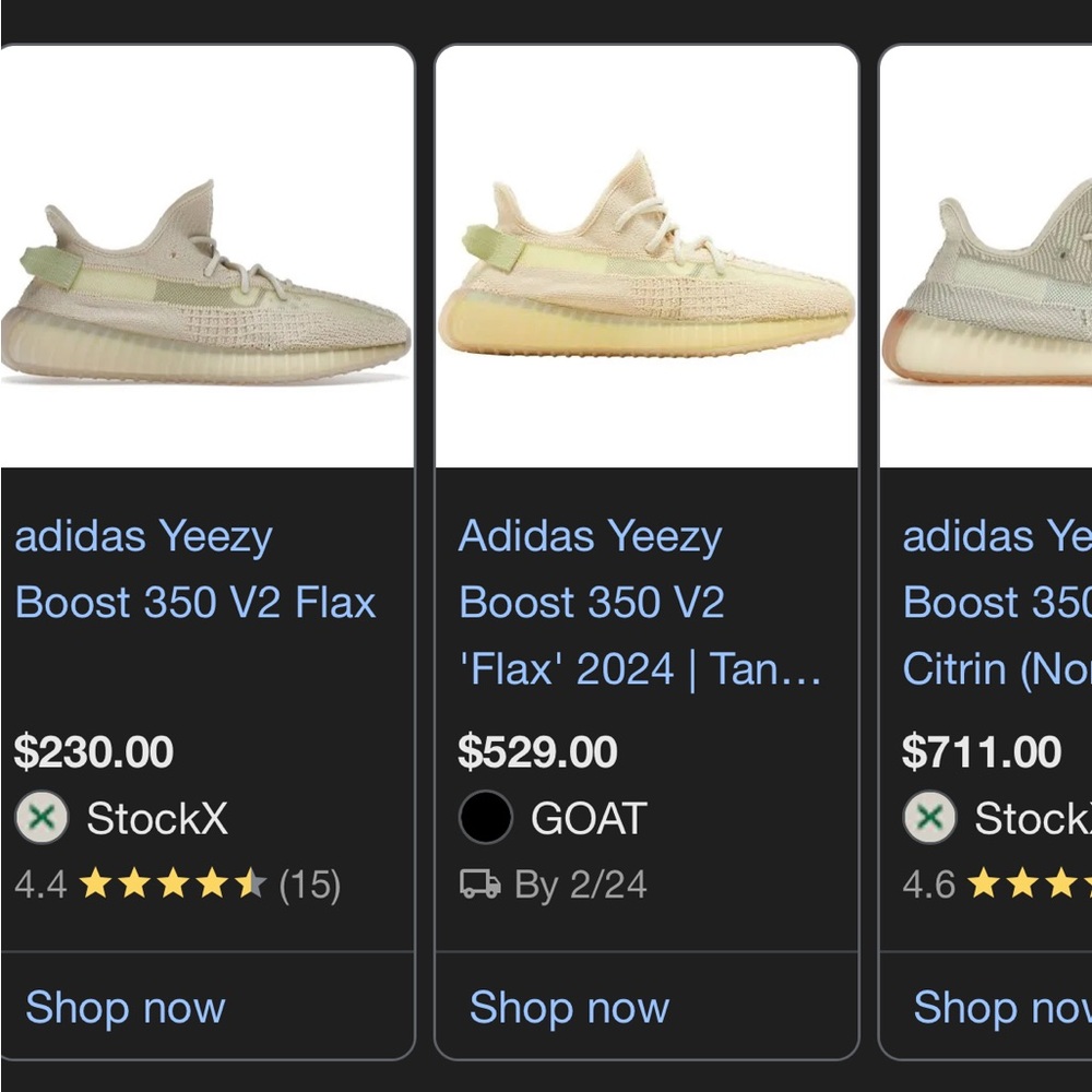 Adidas Yeezy Boost 350 V2 Cream & Flax 2024 V2 Flax - Picture 7 of 7